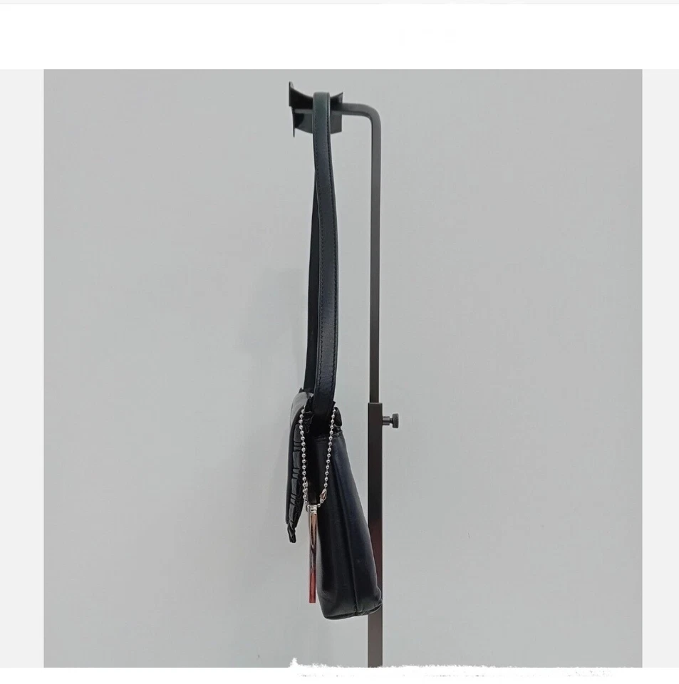 Suzi Smith Black Leather Handbag Purse Shoulder Strap Smart - Image 2 of 4