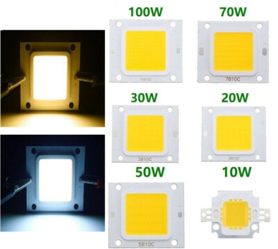 LED Chip Bulb Lights COB 100W 70W 50W 30W 20W 10W High Power SMD Floodlight Chip