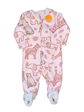 Carters Just One You Sleeper Size 3 Months (9-12.5lb) Zoo Animals - NWOT