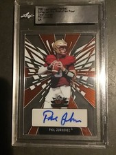 2022 Leaf Valiant Football Phil Jurkevec Clear Orange Pre Production Auto #1/1