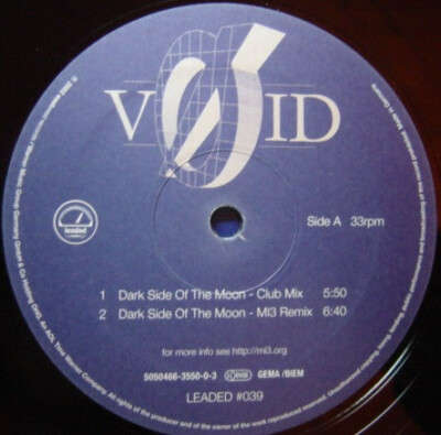 Void Dark Side Of The Moon 12'' Vinyl Schallplatte 229567