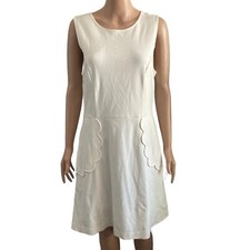 Maison Jules Dress Womens Large Ivory White S...