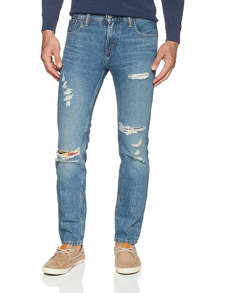 Levis 511 Slim Fit Jeans Destroyed Distressed Slim Fit Stretch