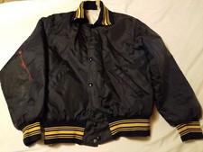 USA made vintage polyester work SEMI TRUCK DRIVER employee Fleet jacket coat XL