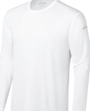 NWT Asics MR1195 Men's Technical Ready Set Long Sleeve Wicking Shirt White XL
