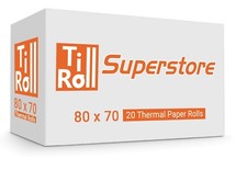 80 x 70mm Thermal Till Rolls BEST PRICE + FREE DELIVERY 80x70mm