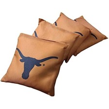 NCAA Cornhole Duck Cloth Regulation Bean Bags 6"x6", 16oz Texas Longhorns
