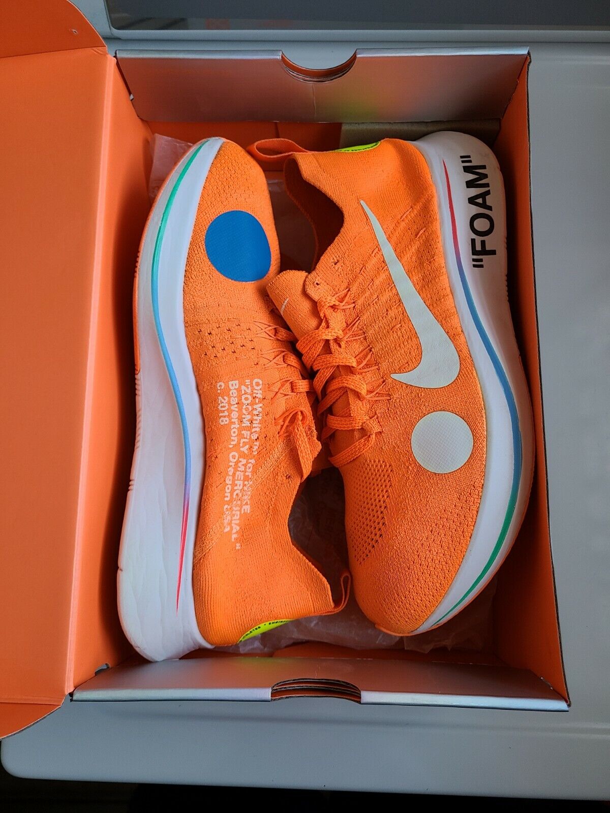 Offwhite X Zoom Fly Mercurial Flyknit Orange (Size To | eBay