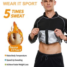Men's Neoprene Sauna Vest Sweat Shirt Redu Fat Body Shaper for GYM Training Top