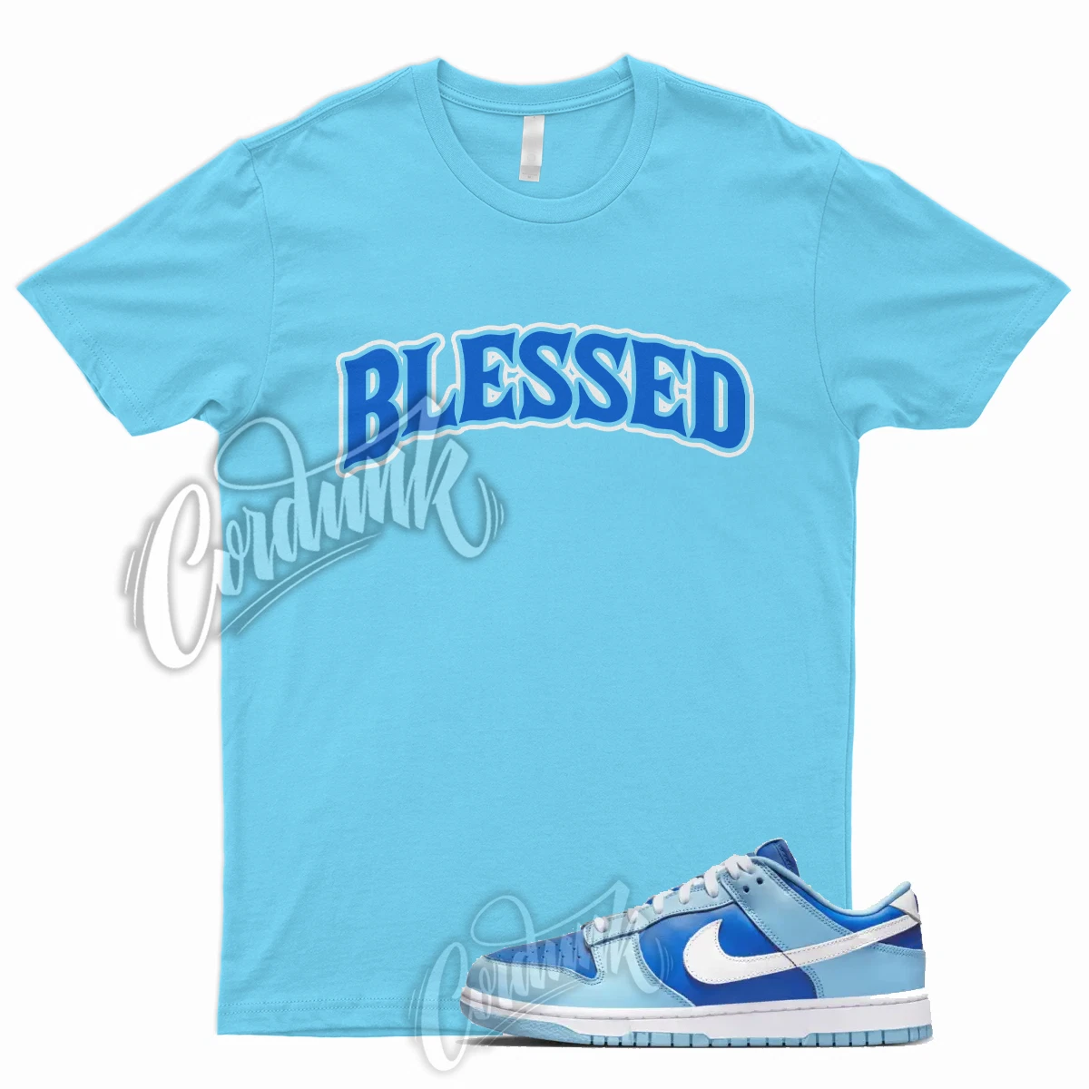 argon blue dunks shirt