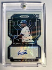 2022 Panini Prizm Rookie Auto #RA-YH Yonny Hernandez⭐️White Wave💥/50 RARE‼️