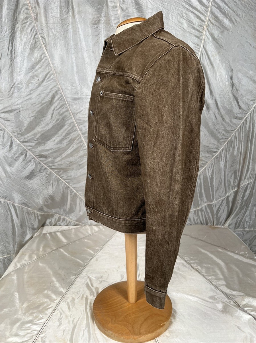 Helmut Lang Archive 2004 Brown Vintage Sanded Denim Jacket Helmut Lang Archive 2004 Brown Vintage Sanded Denim Jacket