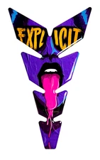 Motorcycle Tank Pad Protector Decal - 3D Motorcycle Sticker for Sport Bikes.