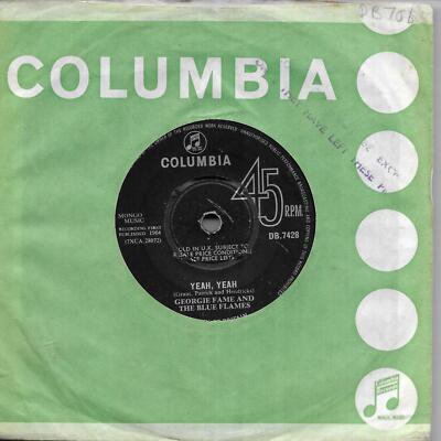 Georgie Fame And The Blue Flames Yeah, Yeah UK 45 7'' single +Preach And Teach