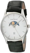 Claude Bernard Classic Fashion Gents Swiss Moonphase Watch 79010 3BIN Never Worn