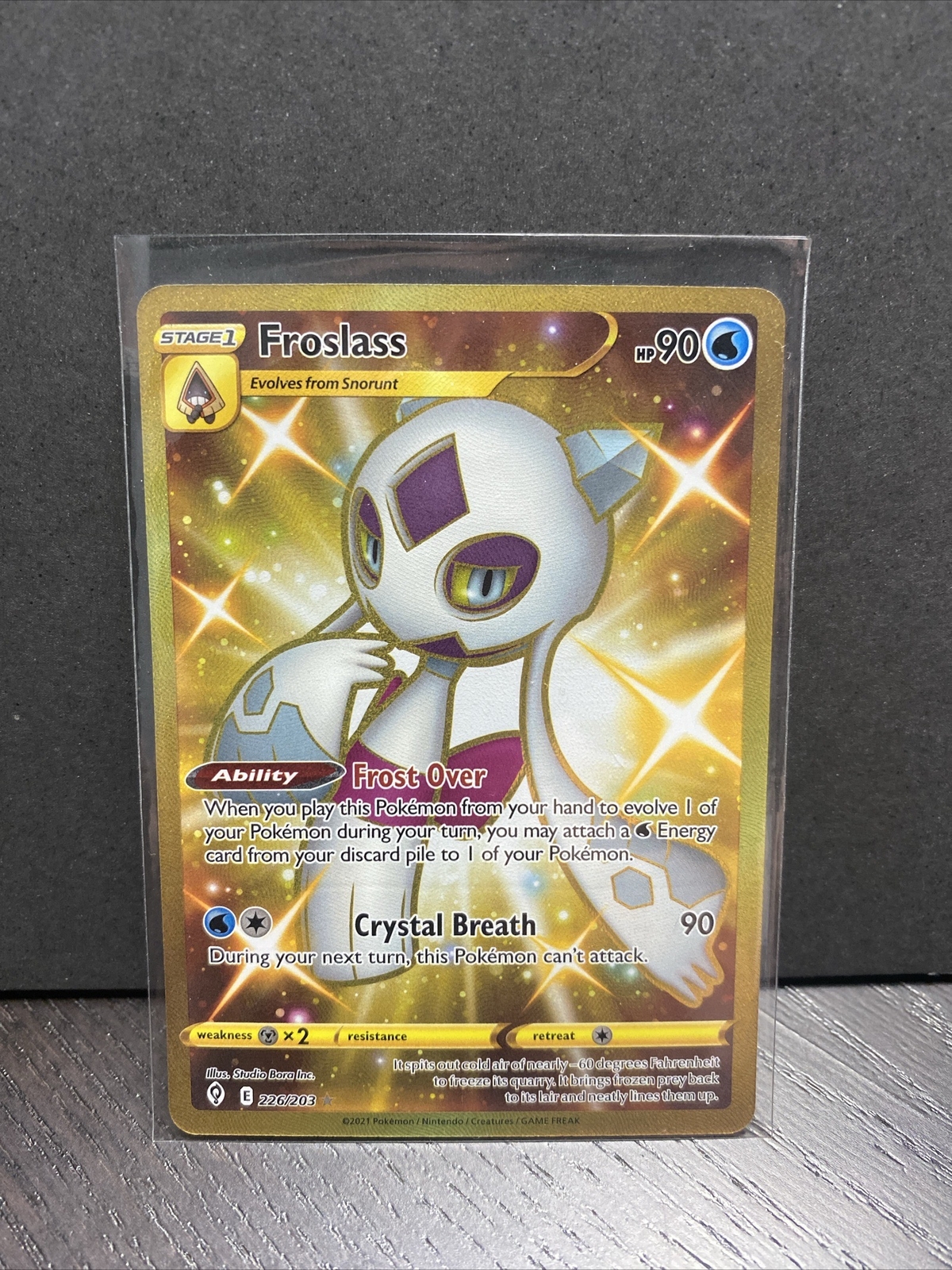 Pokémon TCG Froslass Evolving Skies 226/203 Holo Secret Rare. NM Pack Fresh!
