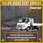 <!--F#f_0-->Canvas Seat Covers for Hino 300 Wide Cab (Bucket & 3/4 Bench): from 1999 to 2011<!--F/-->