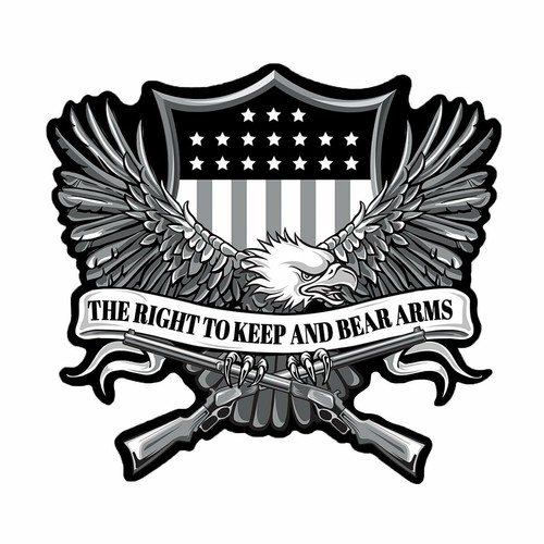 Lethal Threat Right to Bear Arms Eagle Second 2nd Amendment Large Patch LT30184 - Imagen 2 de 3