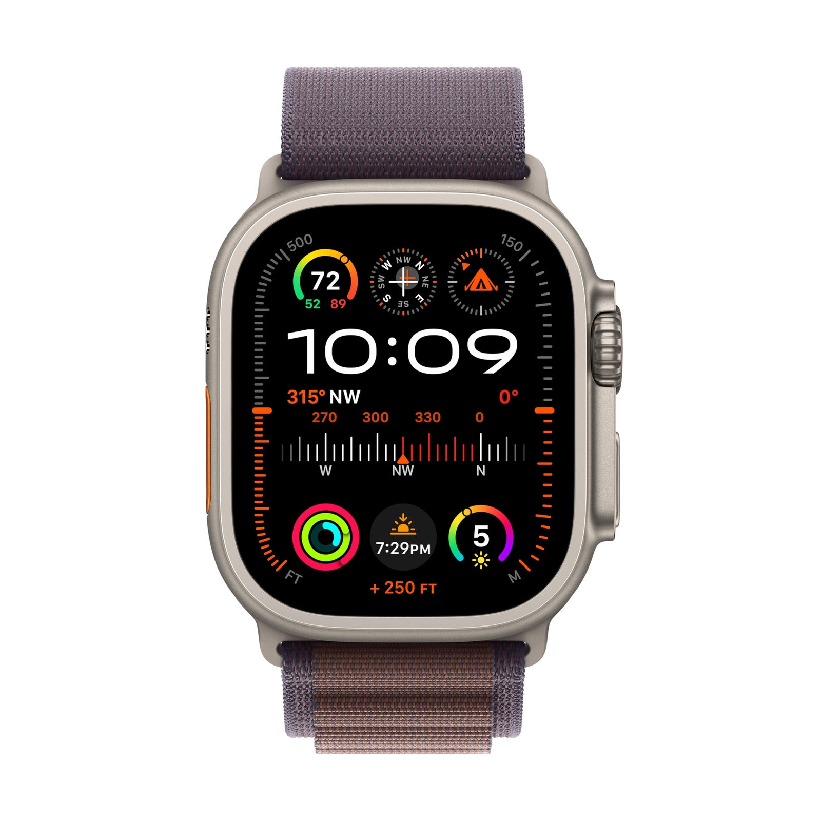 Apple Watch Ultra 2 49mm Titanium Case with Alpine Loop - Indigo 