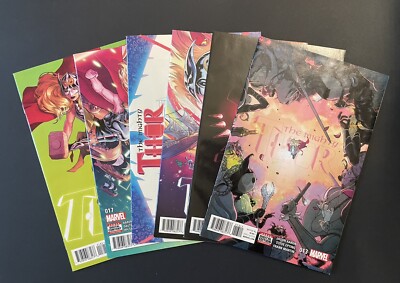 The Mighty Thor #13-18 (2016/2017). Jane Foster. Marvel Comics. Nice!