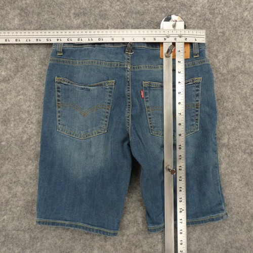 Levi's 502 Shorts Youth 16 Reg (28) Stretch Taper Denim Med Wash Fade 9" Inseam - Picture 10 of 12