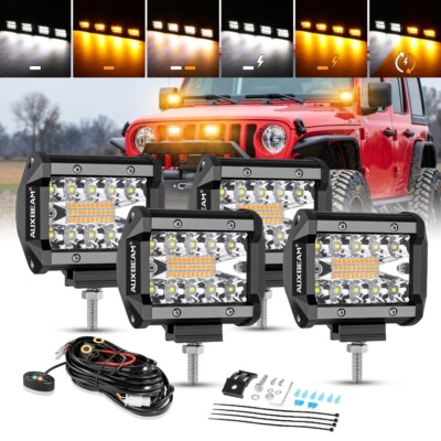 Fog & Driving Lights For Ram 2500 4-Inch LED Pod Fog Lights With Mounts For  2010-2018 Dodge Ram 2500/3500 Ram 1500