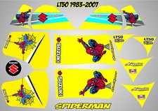 suzuki lt50 quad graphics stickers decals lt 50 laminated spiderman yellow 