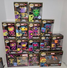 Funko Pop Marvel Black Light Lot Spider-man Hulk Ghost Rider Avengers X-men XL