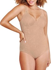 Bali Ultra-Light Firm Control Sheer Nude Bodysuit shaping system DF6552