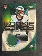 2025 Topps Chrome Kyle McCord Rookie Relics Green /99 Player Worn Eagles  