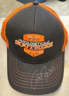 Unapologetically Southern Chad Prather Gray Blaze Orange Baseball Hat Cap Mesh 