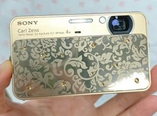 SONY Cyber Shot DSC-T99D 14.1MP CCD Vintage Digital Camera RARE GOLD