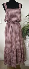 J. Crew 100% Silk Floral Dress Poplin Tiered Maxi Dress Cottage Core Bloom Sz 8