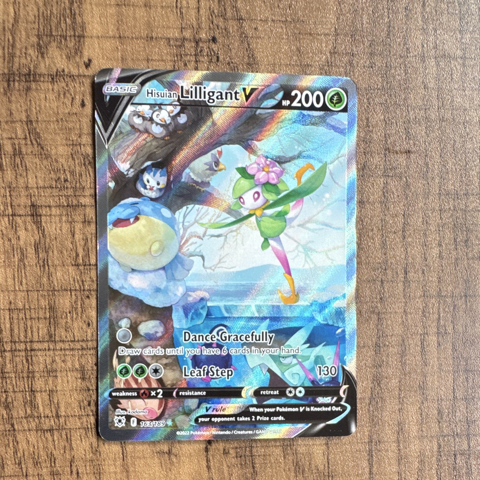 Pokémon TCG Hisuian Lilligant V 163/189 Astral Radiance Alt Full Art Holo