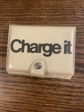 Vintage “Charge It” credit card holder wallet 70s Clutch