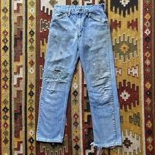 Vintage 1960s 70s Wrangler Denim Jeans Sz 29x30 - Repaired