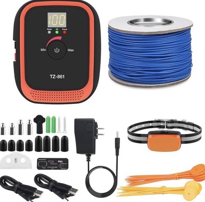 Electric Fence for Dogs, Rechargeable Underground Dog Fence 656 Ft Wire 1 Collar