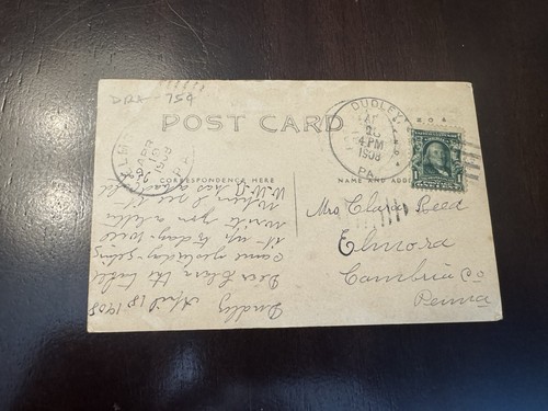 DUDLEY PA - RPPC 1908 - Tres resortes Huntingdon sombra hueco montaje Union Claysburg - Imagen 4 de 6