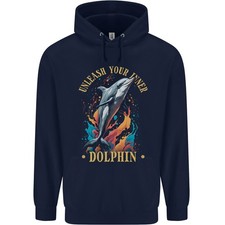 Unleash Your Inner Dolphin Childrens Kids Hoodie