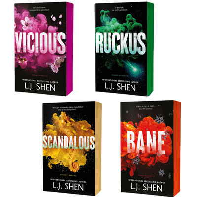 Sinners of Saint 4 Book Set by L.J. Shen: Vicious, Ruckus, Scandalous & Bane