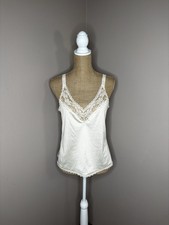 Vintage Maidenform Cream Satin Cami Size 34