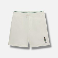 Polo Ralph Lauren Big Boys Ivory Polo Bear Fleece Shorts Size 8 Medium
