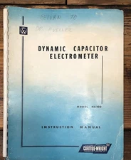 Curtiss Wright NA 100 Capacitor Electrometer Owners / User Manual *Original*