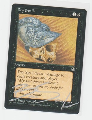 Magic the Gathering ~ Dry Spell (Skull)  ~ M/NM ~ Homelands ~ Signed by Artist 2