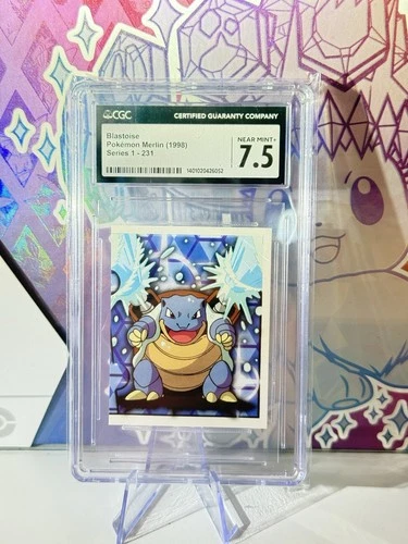 Blastoise - Pokemon Merlin 1998 - Series 1 - 231 - CGC 7.5 NEAR MINT +