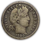 1900-O Barber Dime Silver Fine F Coin #26358