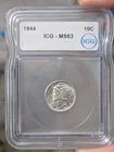 1944 Mercury Dime ICG MS63 90% Silver