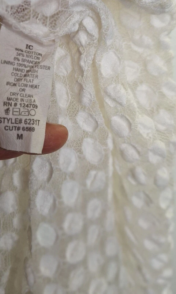 IC by CONNIE K Sheer Asymmetric Tunic Top Women's Sz M Boho Lagenlook Casual Y2K - Image 4 of 4