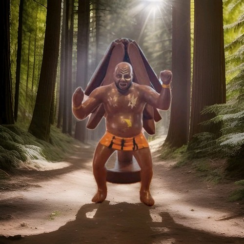 Vintage LJN 1987 Kamala Rubber Wrestling Figure WW...