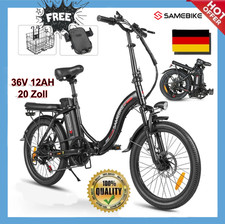 SAMEBIKE CY20 Klapprad 20 Zoll Elektrofahrrad 350W Damen Pedelec 25km/h Citybike